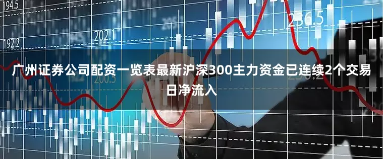 广州证券公司配资一览表最新沪深300主力资金已连续2个交易日净流入